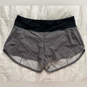 Lululemon Sz 10 tall shorts EUC heather grey